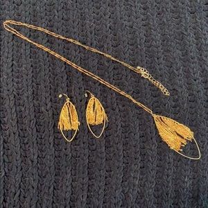 Earrings and necklace